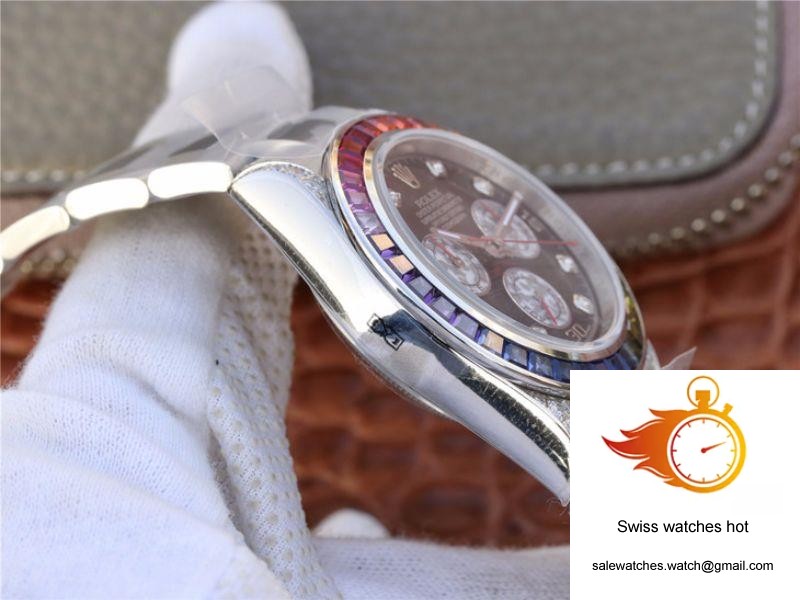 Rolex Daytona Cosmograph Rainbow 116595RBOW BL Factory Black Dial 8 Rolex Daytona Cosmograph Rainbow 116595RBOW BL Factory Black Dial 8