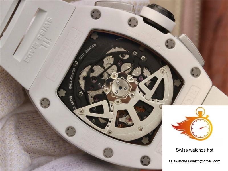 Richard Mille RM011 Chronograph KV Factory White Hollow Dial 8 Richard Mille RM011 Chronograph KV Factory White Hollow Dial 8