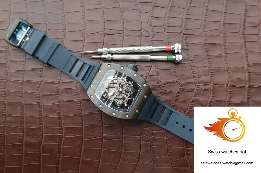 Richard Mille RM055 KV Factory Dark Blue Rubber Strap 8 Richard Mille RM055 KV Factory Dark Blue Rubber Strap 8