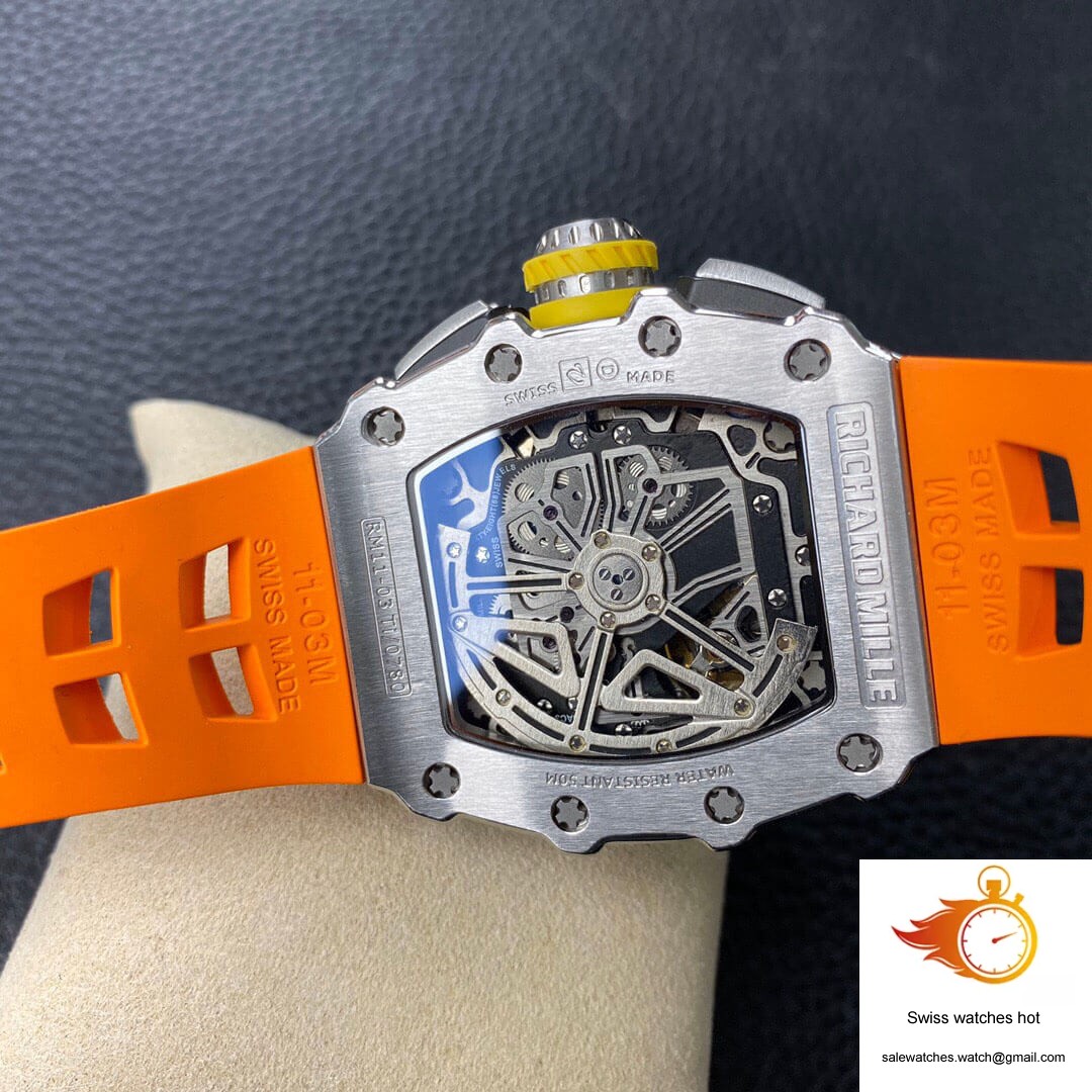 Richard Mille RM11-03 KV Factory Orange Rubber Strap 8 Richard Mille RM11-03 KV Factory Orange Rubber Strap 8