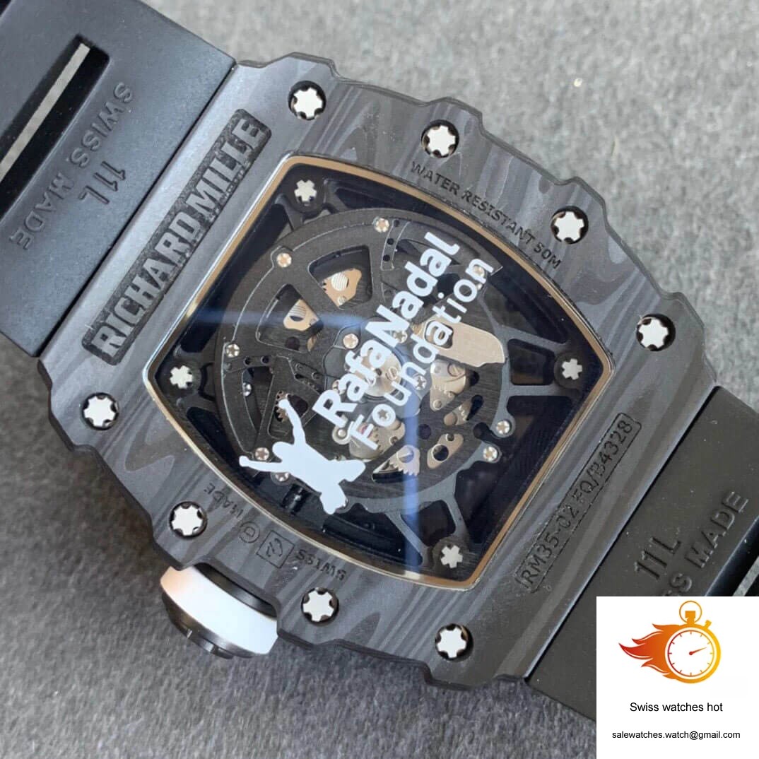 Richard Mille RM035-02 KV Factory Carbon Fiber Black Rubber Strap 8 Richard Mille RM035-02 KV Factory Carbon Fiber Black Rubber Strap 8