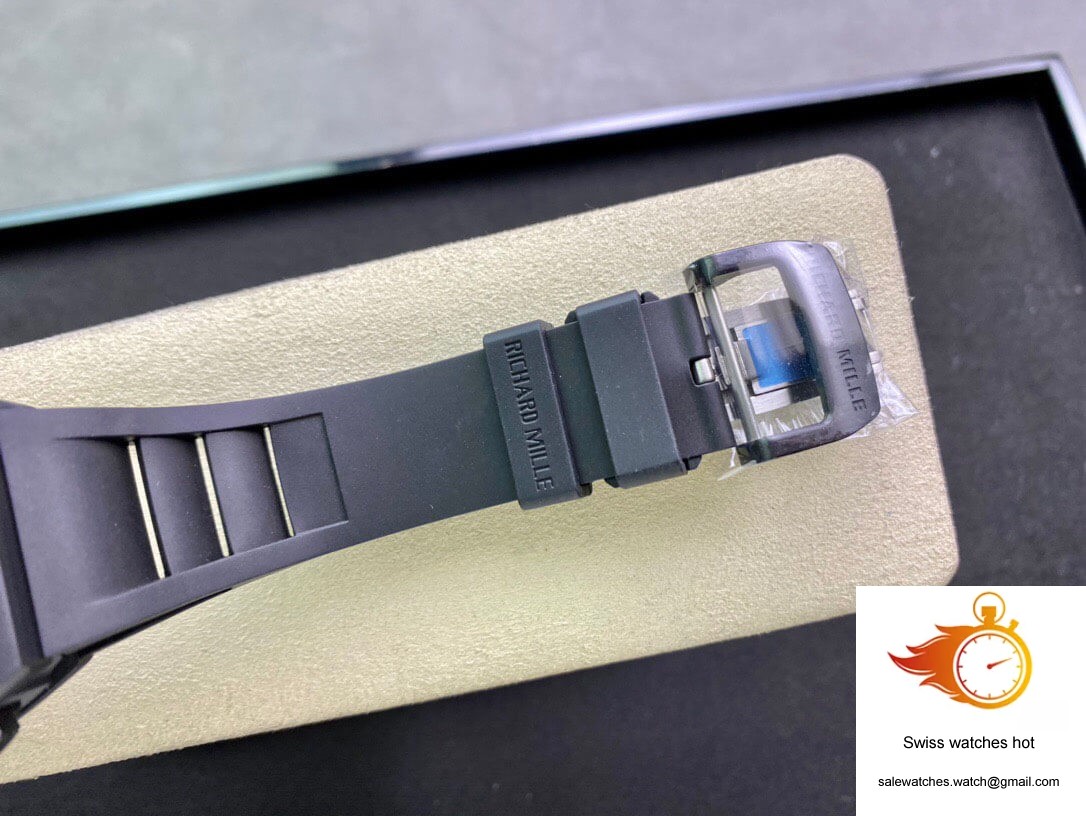 Richard Mille RM011 KV Factory Ceramic Black Rubber Strap 8 Richard Mille RM011 KV Factory Ceramic Black Rubber Strap 8