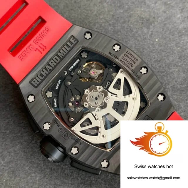 Richard Mille RM-011 KV Factory V2 Forged Carbon Case Rubber Strap 8 Richard Mille RM-011 KV Factory V2 Forged Carbon Case Rubber Strap 8