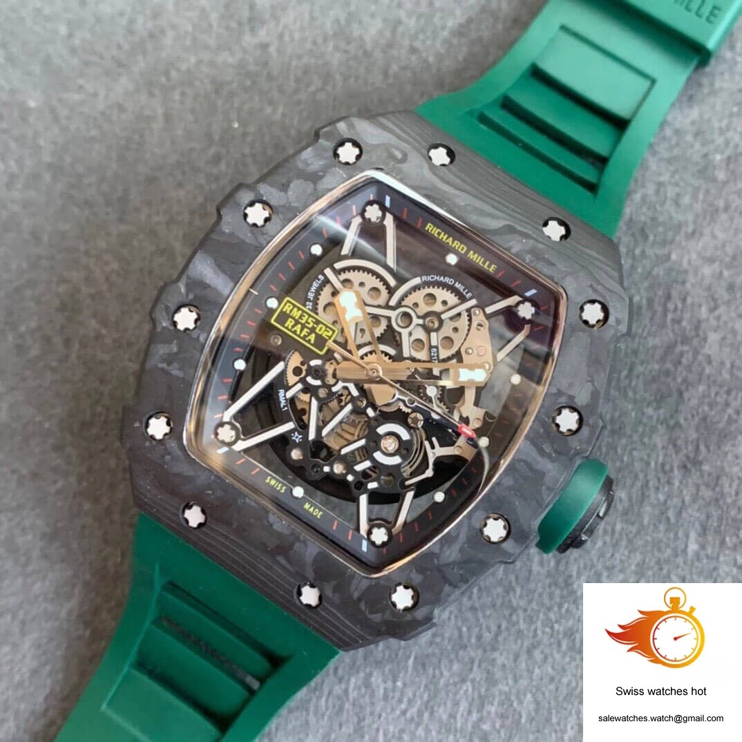 Richard Mille RM035-02 KV Factory V3 Carbon Fiber Green Strap 8 Richard Mille RM035-02 KV Factory V3 Carbon Fiber Green Strap 8