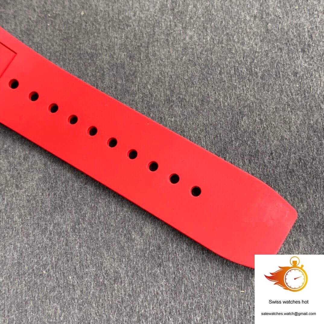 Richard Mille RM35-01 KV Factory Carbon Fiber Red Strap 8 Richard Mille RM35-01 KV Factory Carbon Fiber Red Strap 8