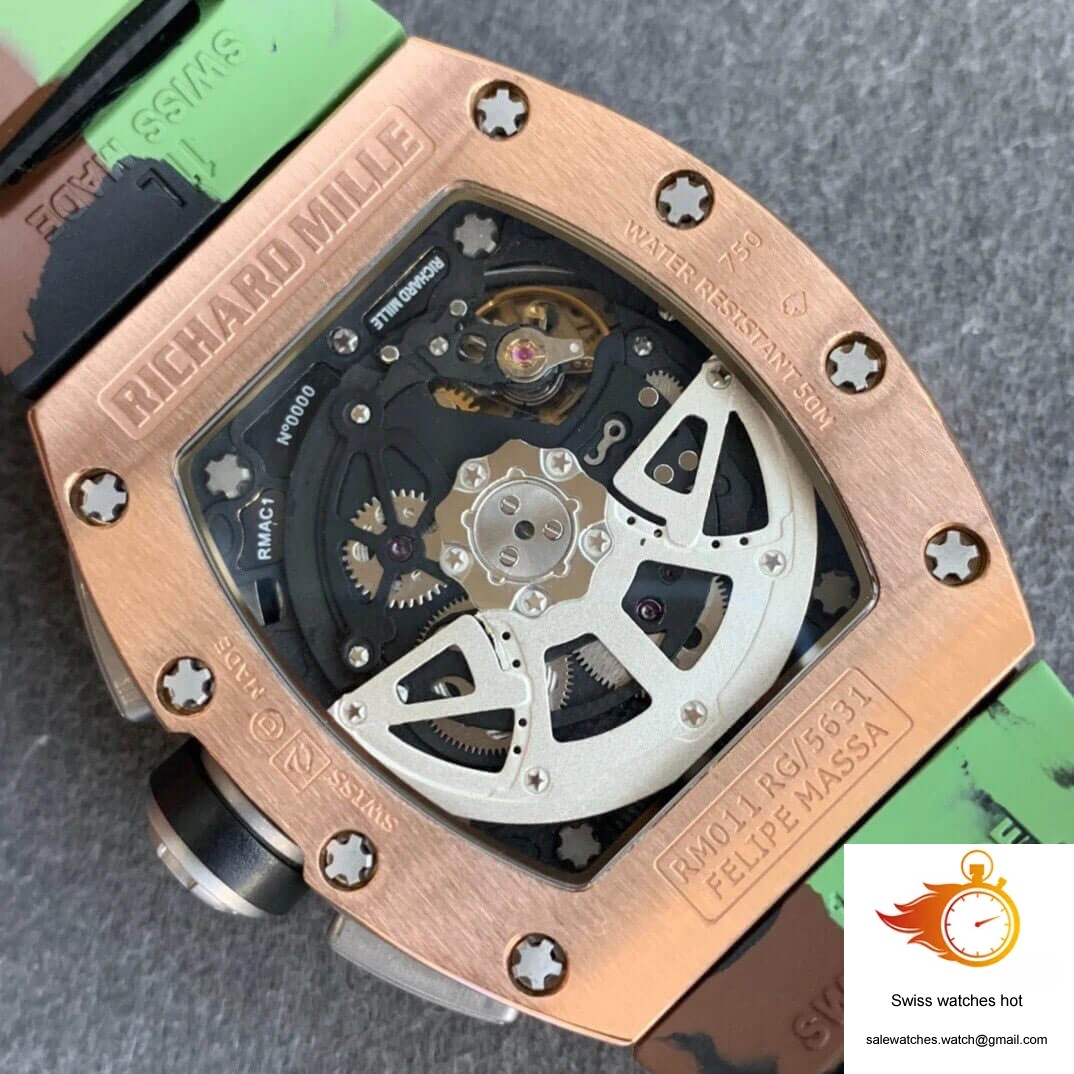 Richard Mille RM11 KV Factory Rose Gold Camouflage Strap 8 Richard Mille RM11 KV Factory Rose Gold Camouflage Strap 8