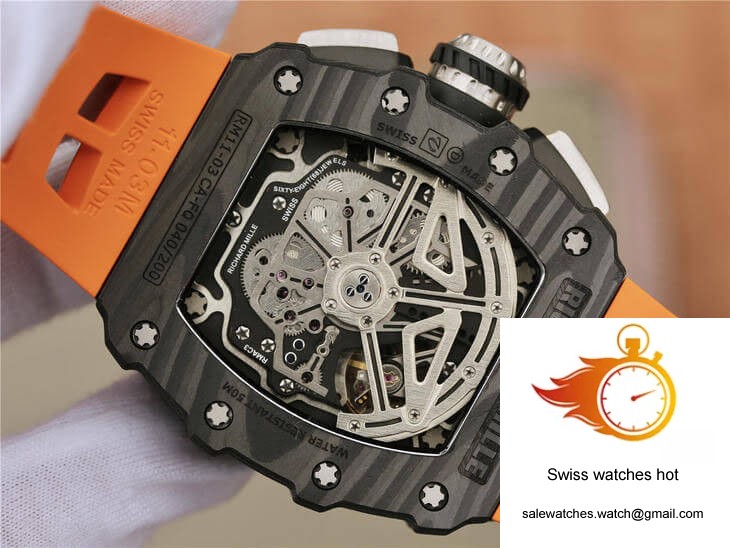 Richard Mille RM11-03 KV Factory Carbon Fiber Orange Strap 8 Richard Mille RM11-03 KV Factory Carbon Fiber Orange Strap 8