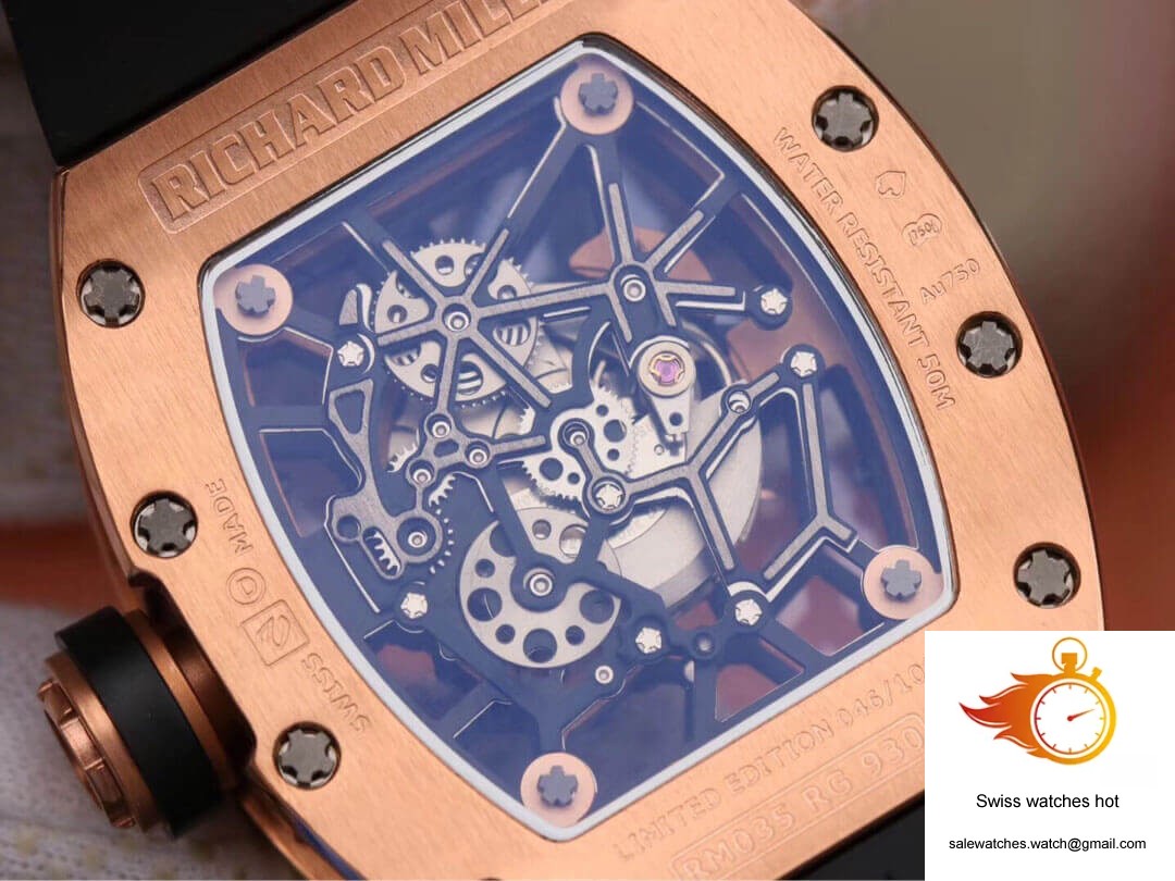 Richard Mille RM035 Americas KV Factory Rose Gold Black Strap 8 Richard Mille RM035 Americas KV Factory Rose Gold Black Strap 8