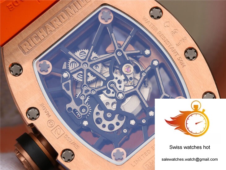 Richard Mille RM035 Americas KV Factory Rose Gold Orange Strap 8 Richard Mille RM035 Americas KV Factory Rose Gold Orange Strap 8