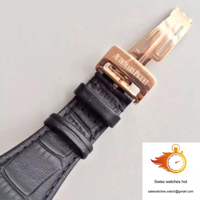 Audemars Piguet Royal Oak 15400 JF Factory Leather Strap Black Dial 8 Audemars Piguet Royal Oak 15400 JF Factory Leather Strap Black Dial 8
