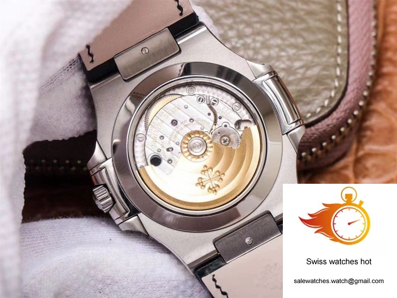 PF Factory Patek Philippe Nautilus 5726/1A-014 Moonphase Black Leather Strap 8 PF Factory Patek Philippe Nautilus 5726/1A-014 Moonphase Black Leather Strap 8