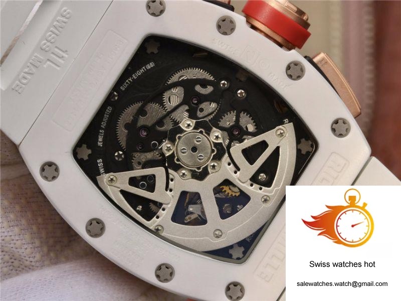 Richard Mille RM011 Felipe Massa Flyback Dubai Chronograph KV Factory Crystal Dial 8 Richard Mille RM011 Felipe Massa Flyback Dubai Chronograph KV Factory Crystal Dial 8