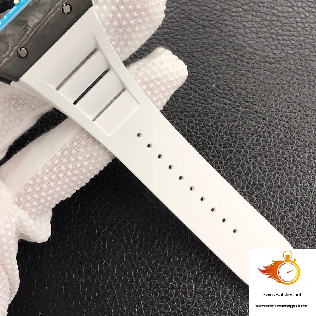 Richard Mille RM055 ZF Factory White Rubber Strap 9 Richard Mille RM055 ZF Factory White Rubber Strap 9
