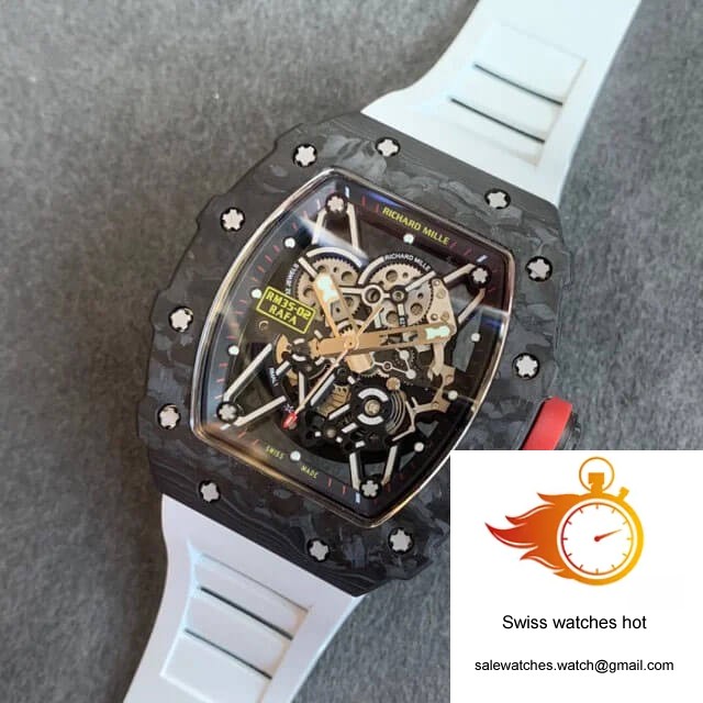 Richard Mille RM35-02 KV Factory V3 Carbon Fiber White Rubber Strap 9 Richard Mille RM35-02 KV Factory V3 Carbon Fiber White Rubber Strap 9