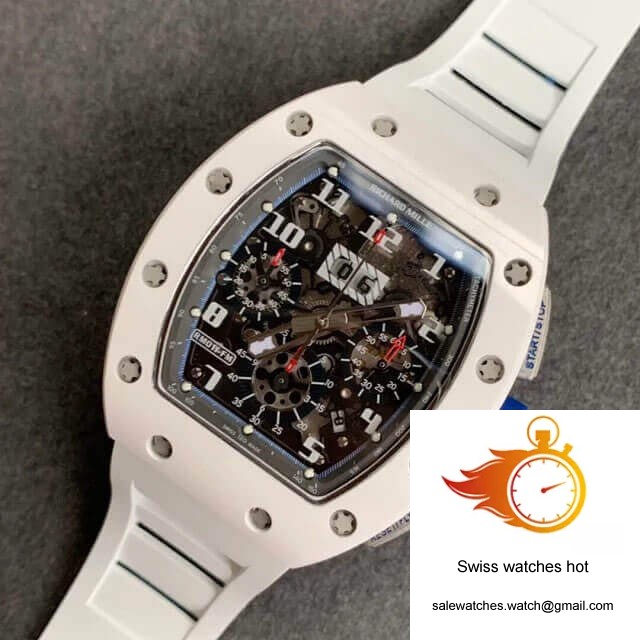 Richard Mille RM-011 KV Factory White Ceramic Rubber Strap 9 Richard Mille RM-011 KV Factory White Ceramic Rubber Strap 9