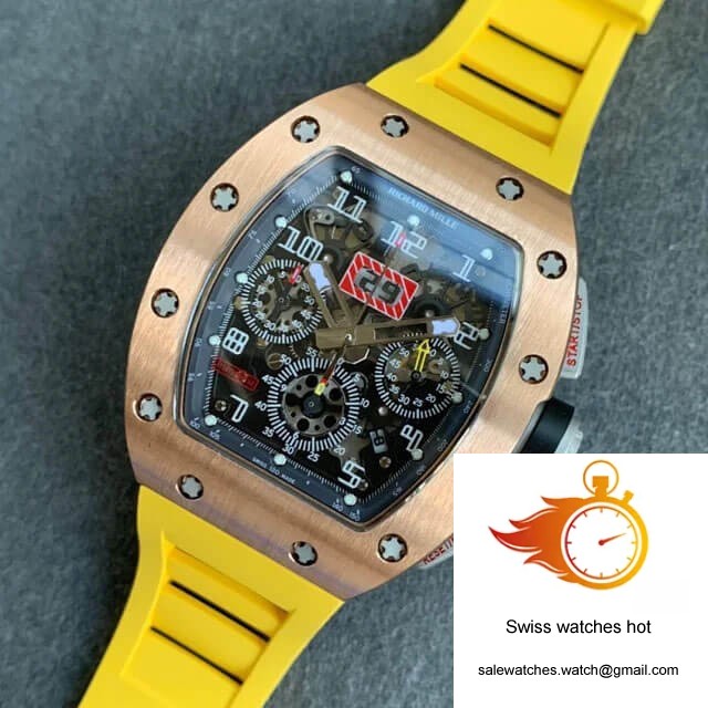 Richard Mille RM011 KV Factory Titanium Yellow Rubber Strap 9 Richard Mille RM011 KV Factory Titanium Yellow Rubber Strap 9
