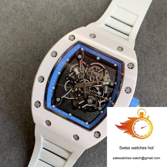 Richard Mille RM055 KV Factory V2 White Rubber Strap 9 Richard Mille RM055 KV Factory V2 White Rubber Strap 9