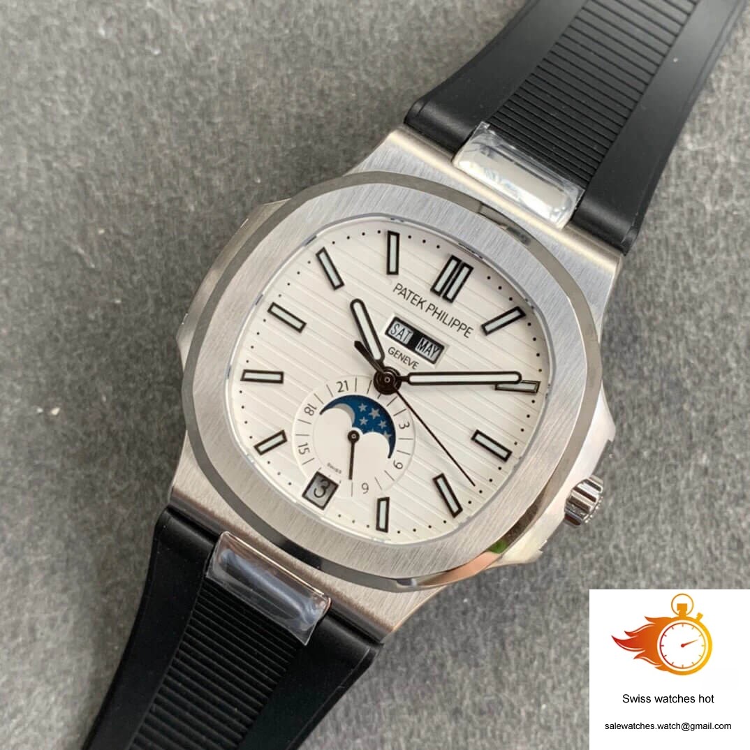 Patek Philippe Nautilus 5726 Moonphase GR Factory V2 White Dial 9 Patek Philippe Nautilus 5726 Moonphase GR Factory V2 White Dial 9