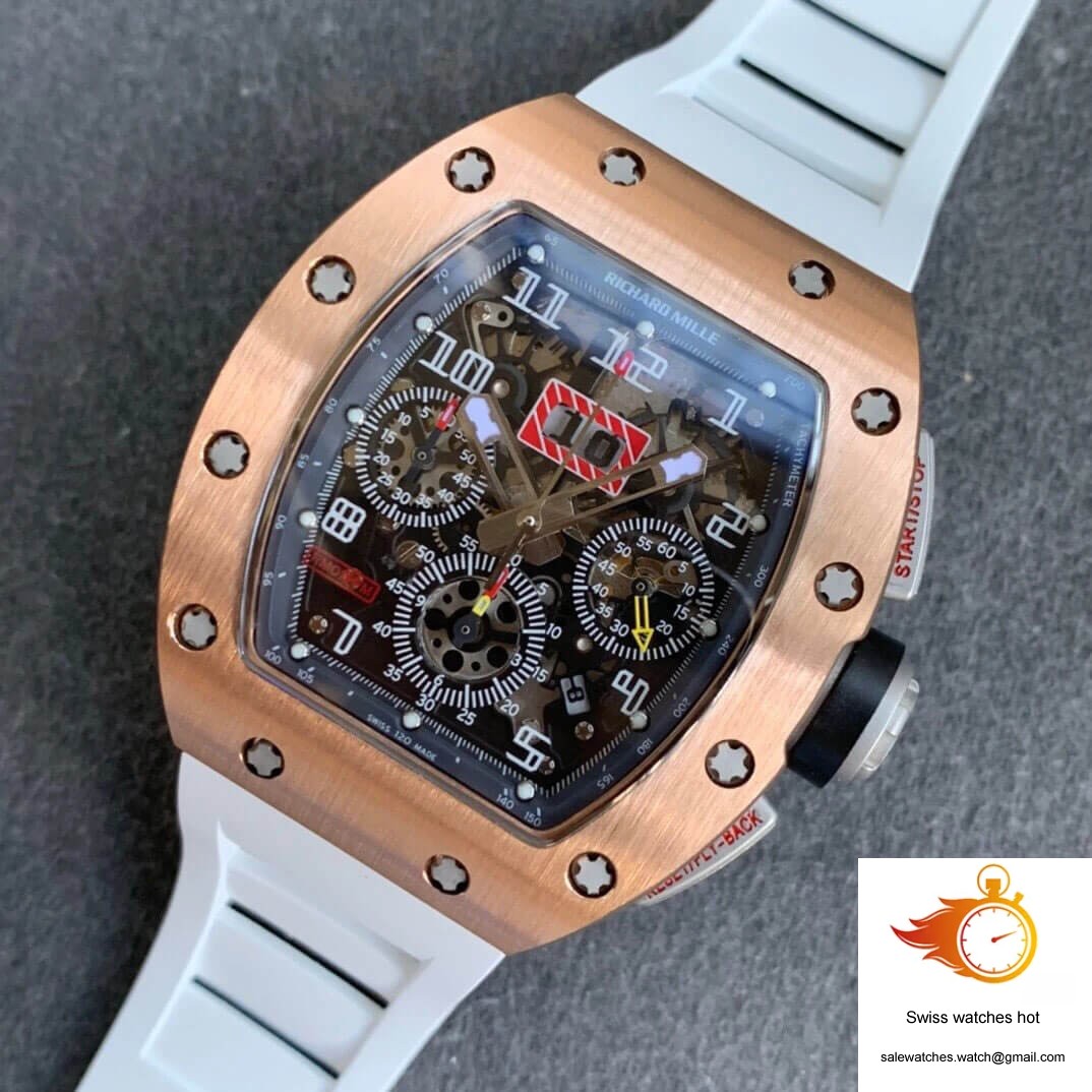 Richard Mille RM11 KV Factory Rose Gold White Strap 9 Richard Mille RM11 KV Factory Rose Gold White Strap 9