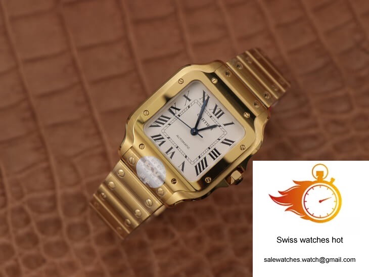 Cartier De Santos WSSA0010 BV Factory 18K Gold White Dial 9 Cartier De Santos WSSA0010 BV Factory 18K Gold White Dial 9