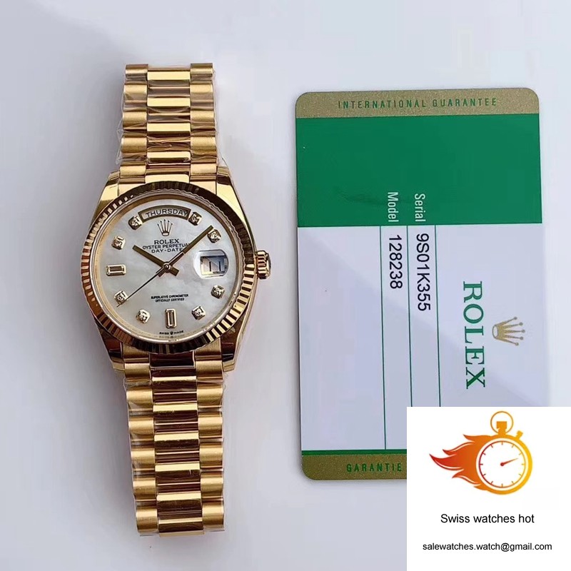 Rolex Day-Date M128238 EW Factory White Dial Diamond Time Scale 9 Rolex Day-Date M128238 EW Factory White Dial Diamond Time Scale 9