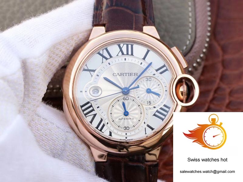 Cartier Ballon Bleu Chronograph W6920074 ZF Factory Silver Dial 9 Cartier Ballon Bleu Chronograph W6920074 ZF Factory Silver Dial 9