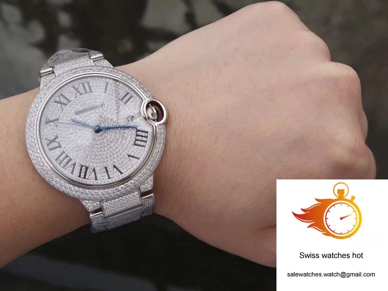 Ballon Bleu De Cartier WE9009Z3 42mm TW Factory Silver Diamond Dial 9 Ballon Bleu De Cartier WE9009Z3 42mm TW Factory Silver Diamond Dial 9
