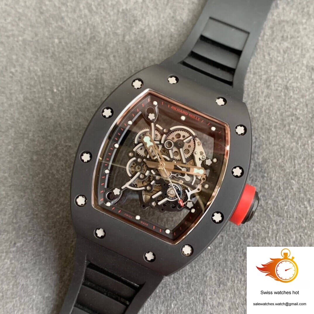 Richard Mille RM055 KV Factory V2 Ceramic Black Rubber Strap 9 Richard Mille RM055 KV Factory V2 Ceramic Black Rubber Strap 9