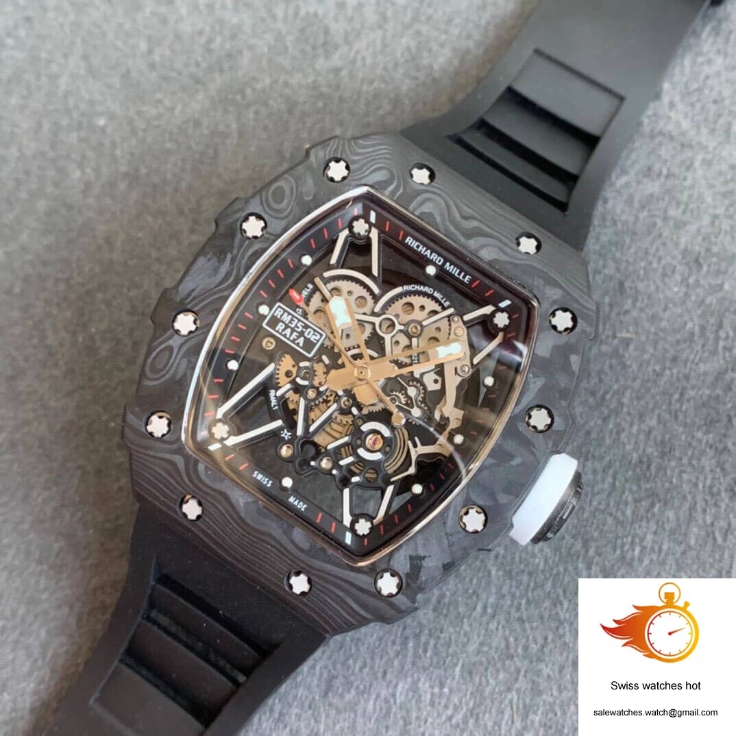 Richard Mille RM035-02 KV Factory Carbon Fiber Black Rubber Strap 9 Richard Mille RM035-02 KV Factory Carbon Fiber Black Rubber Strap 9