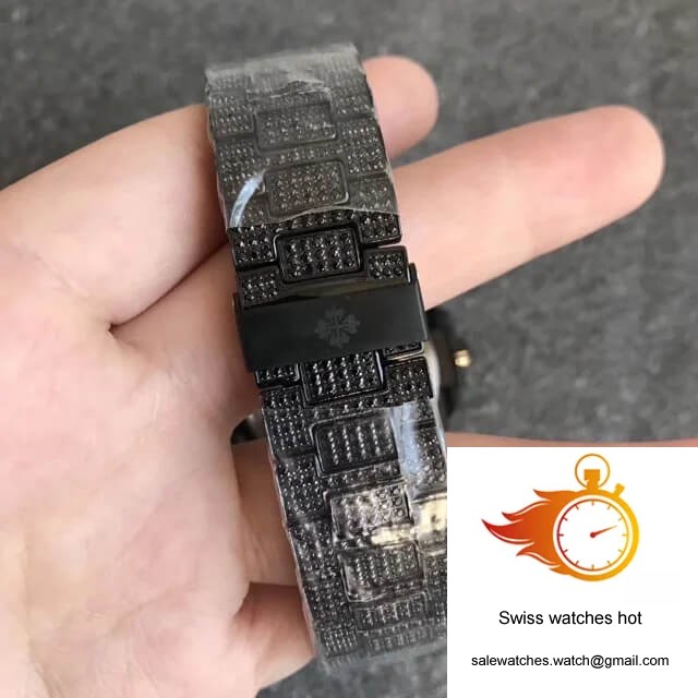 Patek Philippe Nautilus 5719/10G-010 PPF Factory Full Diamond Black Dial 9 Patek Philippe Nautilus 5719/10G-010 PPF Factory Full Diamond Black Dial 9
