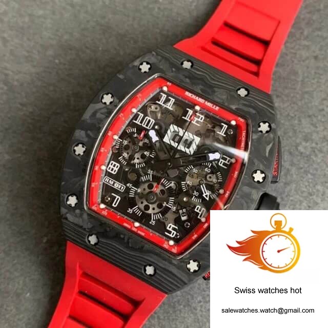 Richard Mille RM-011 KV Factory V2 Forged Carbon Case Rubber Strap 9 Richard Mille RM-011 KV Factory V2 Forged Carbon Case Rubber Strap 9