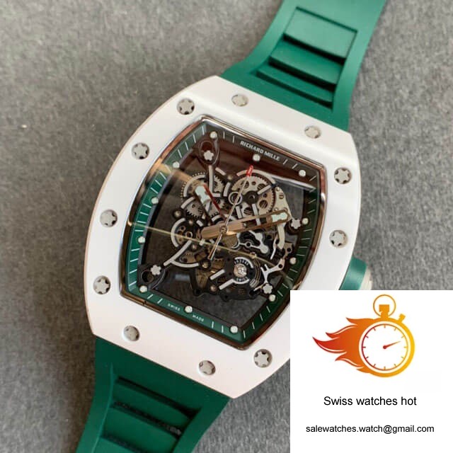 Richard Mille RM055 KV Factory V2 Green Rubber Strap 9 Richard Mille RM055 KV Factory V2 Green Rubber Strap 9
