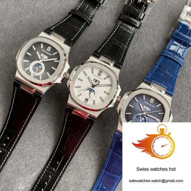 Patek Philippe Nautilus 5726/1A-001 GR Factory Black Leather Strap 9 Patek Philippe Nautilus 5726/1A-001 GR Factory Black Leather Strap 9
