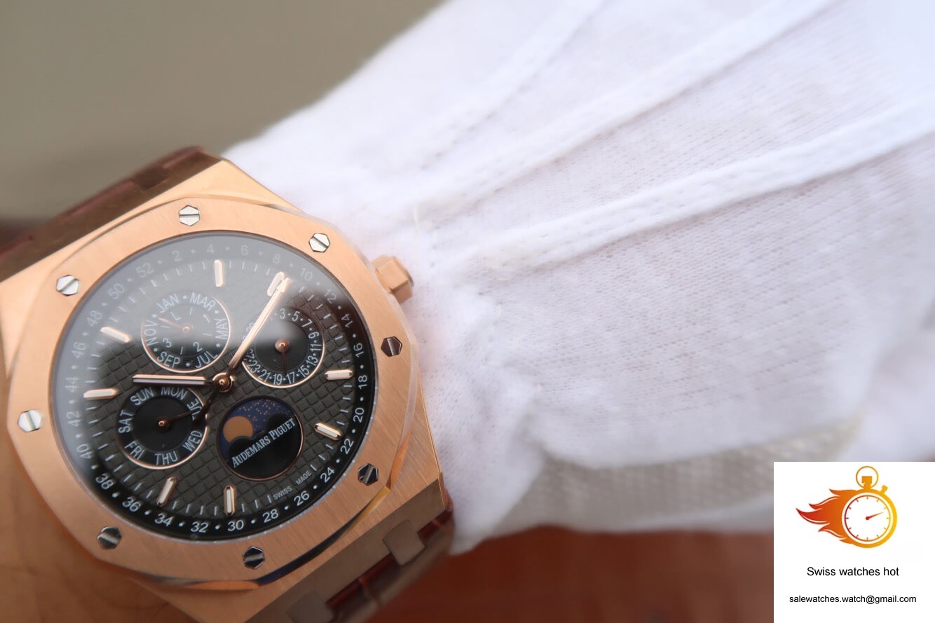 Audemars Piguet Royal Oak Perpetual Calendar 26574 JF Factory Rose Gold Grey Dial 9 Audemars Piguet Royal Oak Perpetual Calendar 26574 JF Factory Rose Gold Grey Dial 9