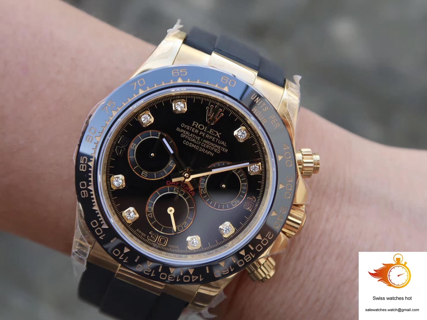 Rolex Daytona Cosmograph M116518ln-0046 JH Factory Diamond Black Dial 9 Rolex Daytona Cosmograph M116518ln-0046 JH Factory Diamond Black Dial 9