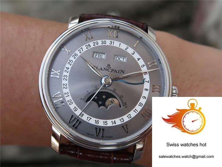 Blancpain Villeret 6654-1113-55B OM Factory V2 Grey Dial 9 Blancpain Villeret 6654-1113-55B OM Factory V2 Grey Dial 9
