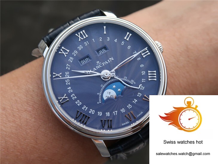Blancpain Villeret 6654-1529-55B OM Factory V2 Blue Dial 9 Blancpain Villeret 6654-1529-55B OM Factory V2 Blue Dial 9