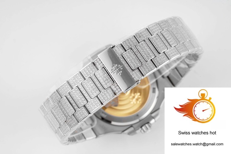 Patek Philippe Nautilus 5719/10G-010 PPF Factory V4 Silver Diamond 9 Patek Philippe Nautilus 5719/10G-010 PPF Factory V4 Silver Diamond 9