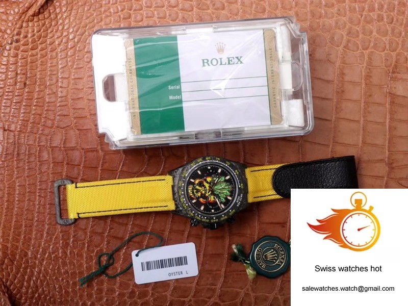 Rolex Daytona Cosmos Chronograph Carbon Fiber Edition Color Skull Dial 9 Rolex Daytona Cosmos Chronograph Carbon Fiber Edition Color Skull Dial 9
