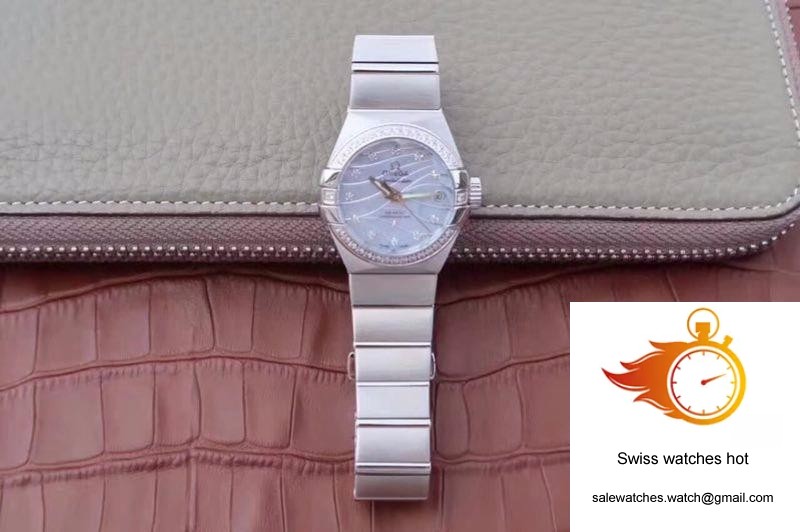 Omega Constellation Double Eagle Lady Blue Mother-Of-Pearl Dial 27MM 3S Factory 9 Omega Constellation Double Eagle Lady Blue Mother-Of-Pearl Dial 27MM 3S Factory 9