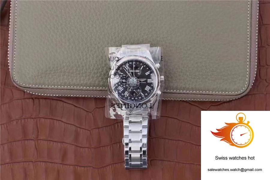 Longines Conquest Classic Chronograph Moonphase Black Dial 9 Longines Conquest Classic Chronograph Moonphase Black Dial 9