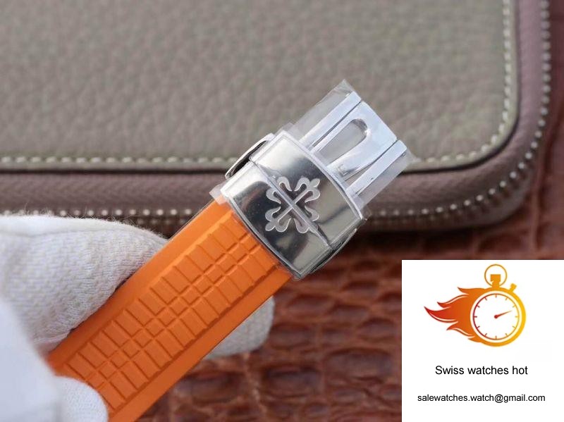 Patek Philippe Aquanaut Chronograph 5968A Orange Rubber Strap Black Dial 9 Patek Philippe Aquanaut Chronograph 5968A Orange Rubber Strap Black Dial 9
