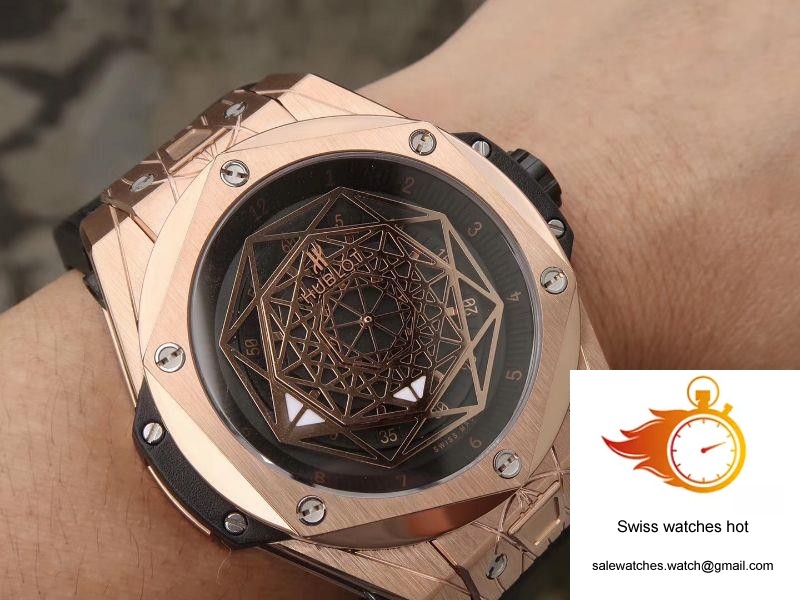 Hublot Big Bang Sang Bleu King Gold 415.OX.1118.VR.MXM17 TMF Factory Black Dial 9 Hublot Big Bang Sang Bleu King Gold 415.OX.1118.VR.MXM17 TMF Factory Black Dial 9